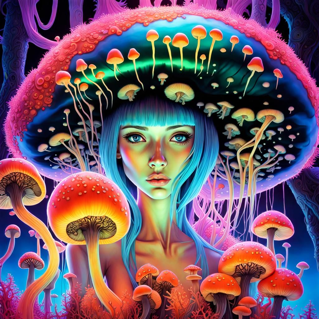 Fungi Girl 9792 - AI Generated Artwork - NightCafe Creator