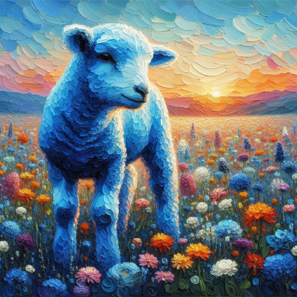 Blue lamb (7 pics)