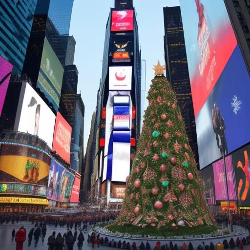 Tree in Times Square  by @MDC the one and only