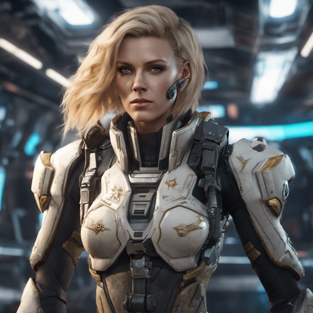 commander sheppard female blonde near The SSV Normandy SR-2 - AI ...