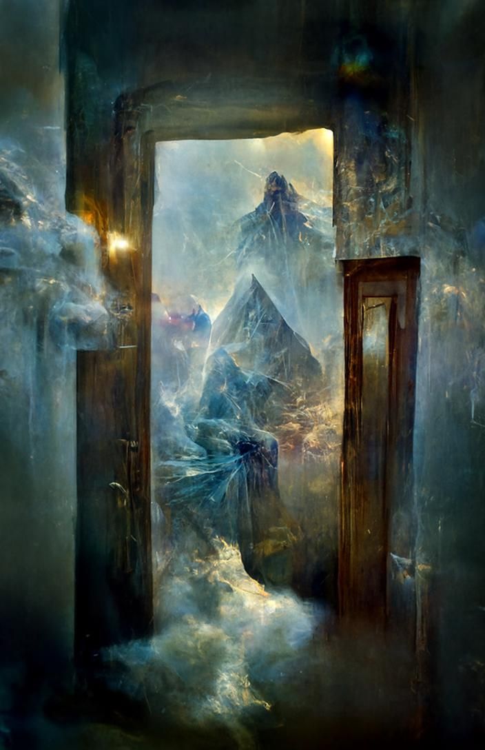 The Endlessly Shifting Doorway often manifested as a crystalline portal ...