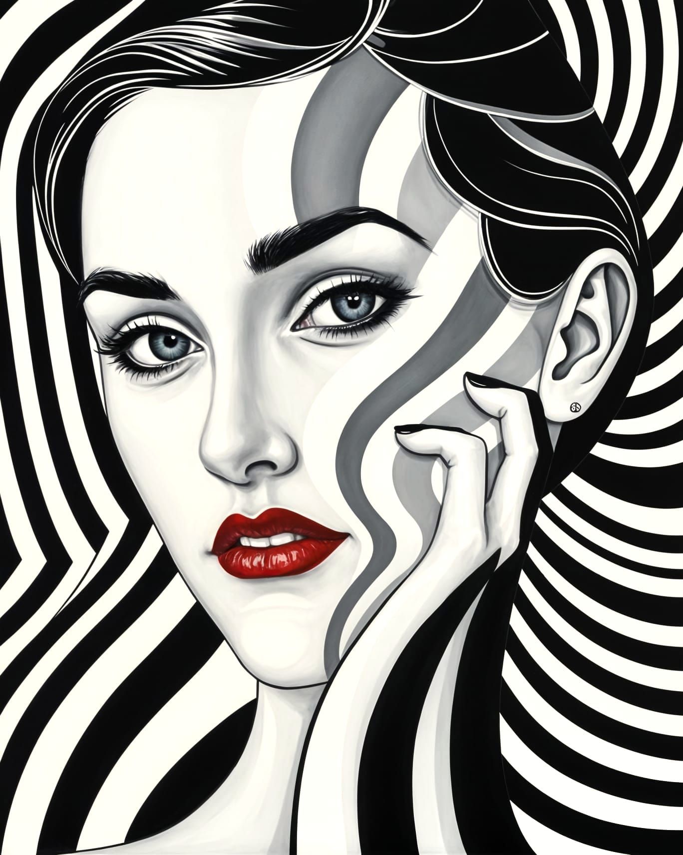 Op Art Portrait