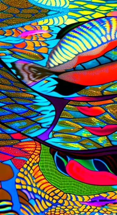 Underwater (Mosaic 101) photograph: refracted lignt illumina...