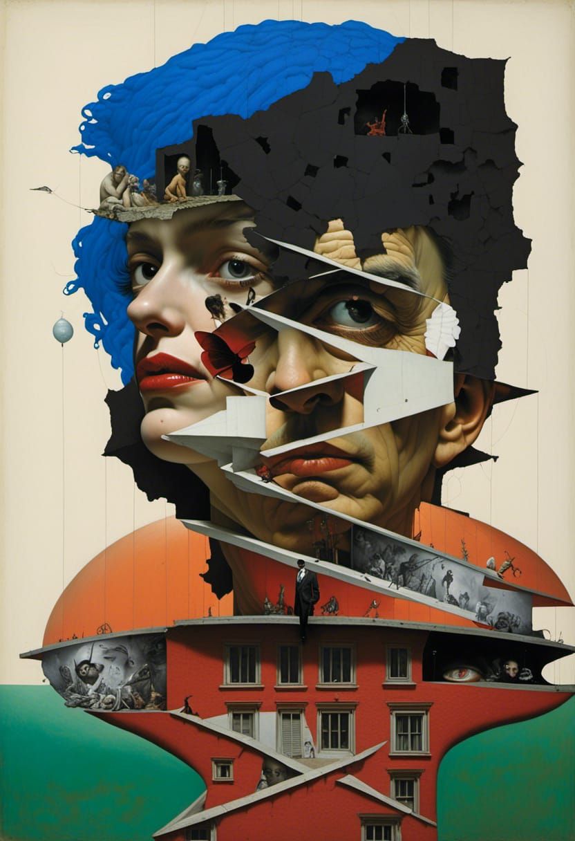 Surreal Disguise: Dreamlike Hyperrealistic Composition