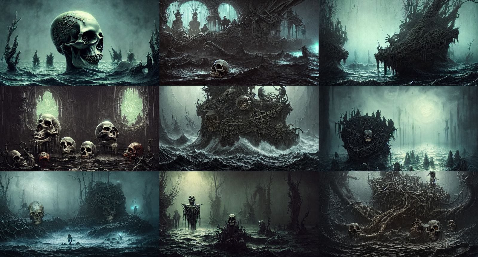 Skulls in water 2
