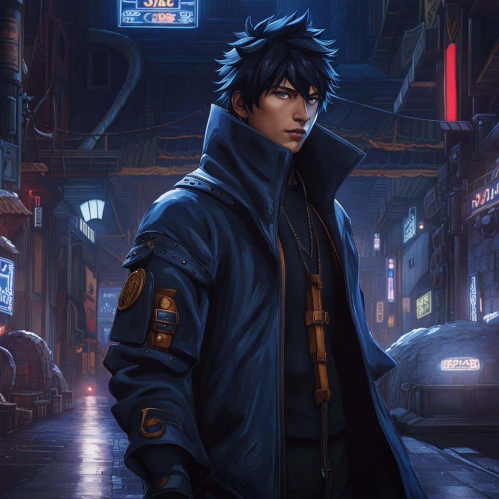 sasuke uchiha anime wallpaper, sasuke uchiha wallpaper, in the style of  cyberpunk dystopia, light blue and dark blue, realistic oil painting -  AI Generated Artwork - NightCafe Creator