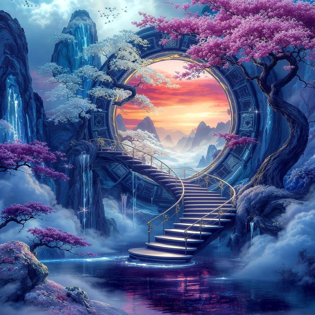 "The Stairway Between Realms"  by @fredexteam