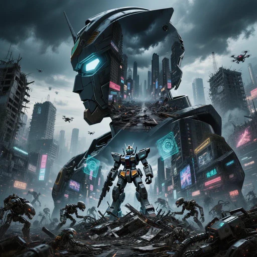 robot double exposure