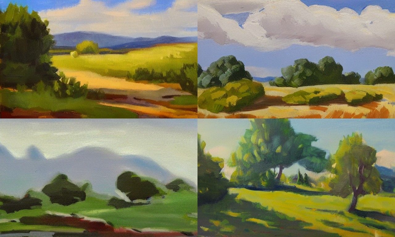 Landscape in the style of Plein Air
