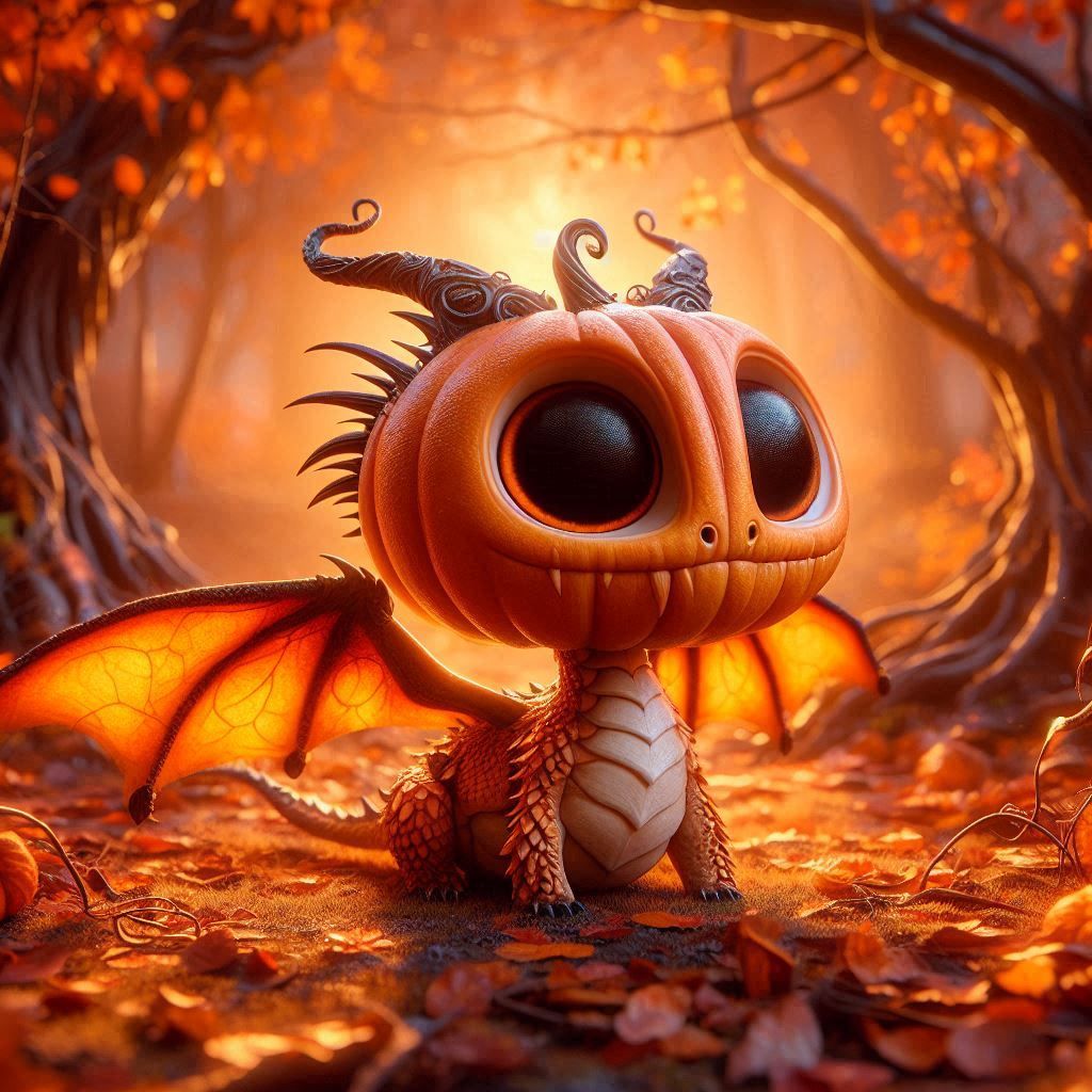 Halloween Pumpkin Dragon