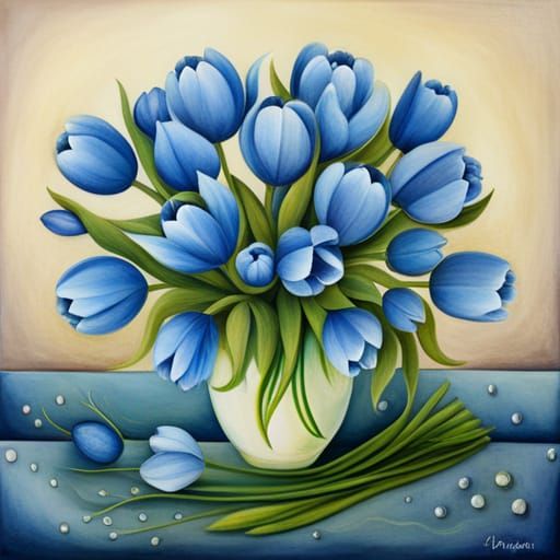 Blue tulips