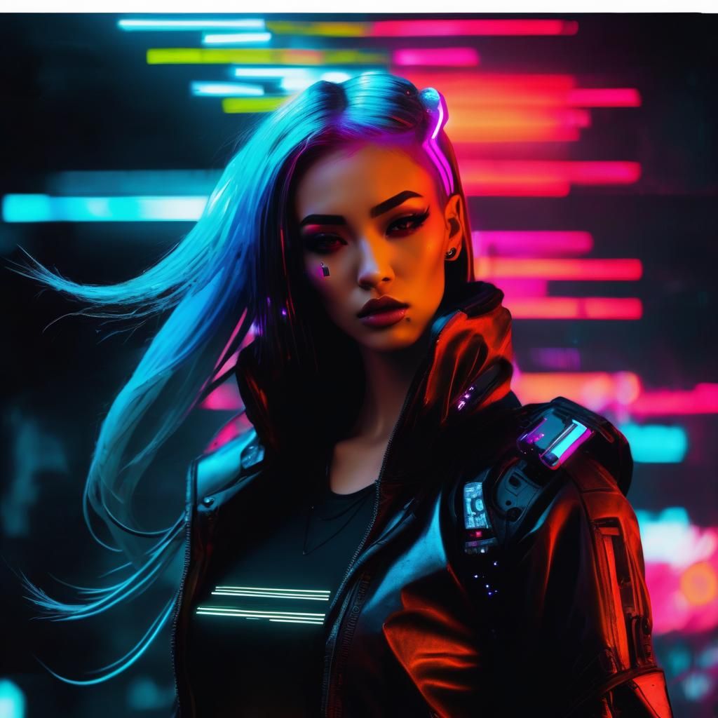 Imagine a beautiful cyber punk raver woman - AI Generated Artwork ...