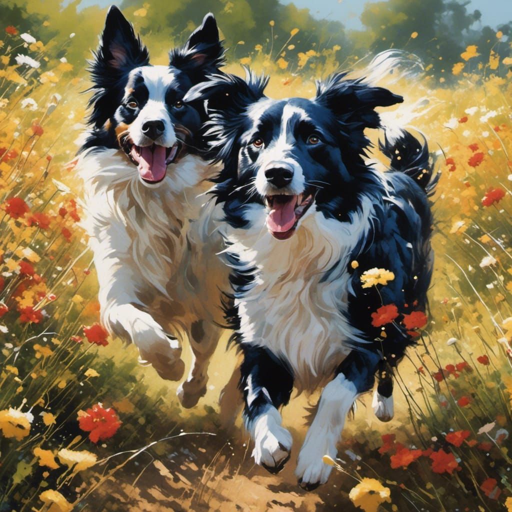 Border Collies  by @Mellow