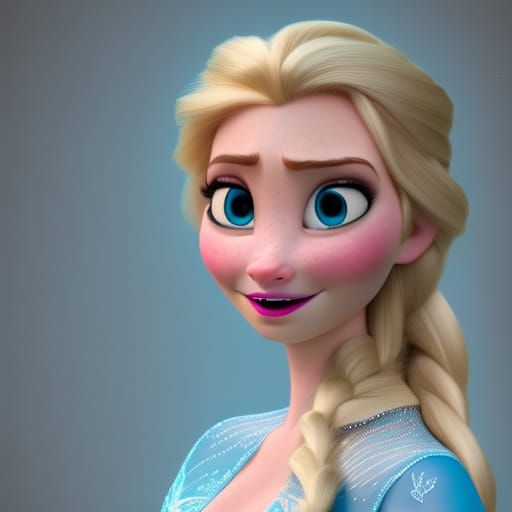 Elsa From Frozen - Ai Generated Artwork - Nightcafe Creator