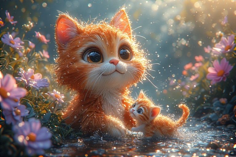 Ginger Cat and Kitten!