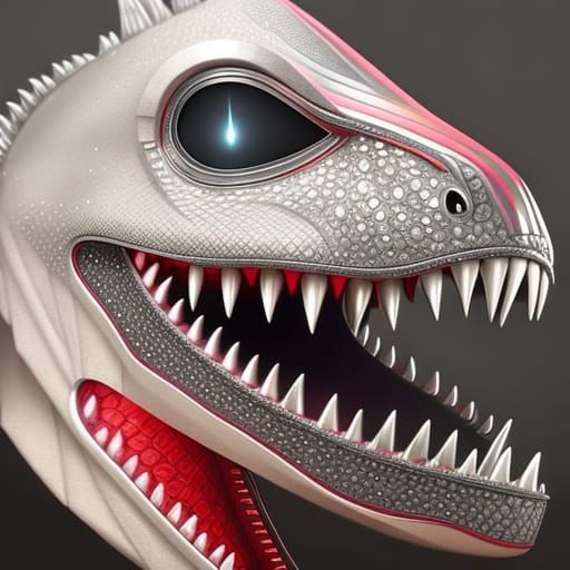 Diamond dinosaur mask