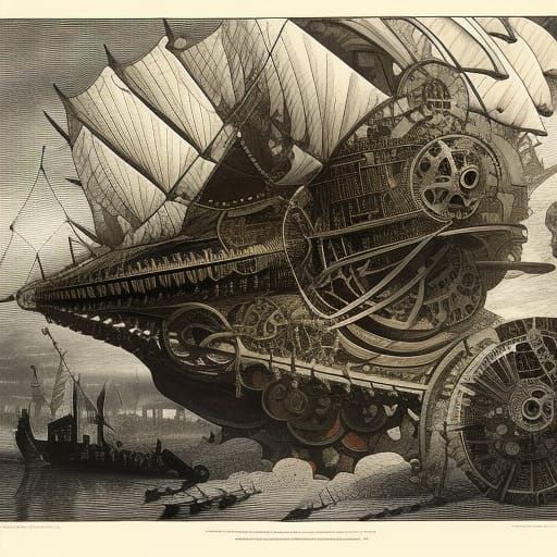 steampunk airship