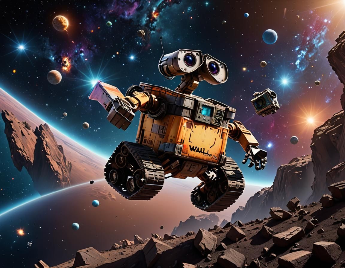 Wall-e lost in space  by @Selene Nyx