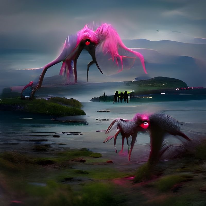 strange creatures on an island AI Generated Artwork NightCafe Creator