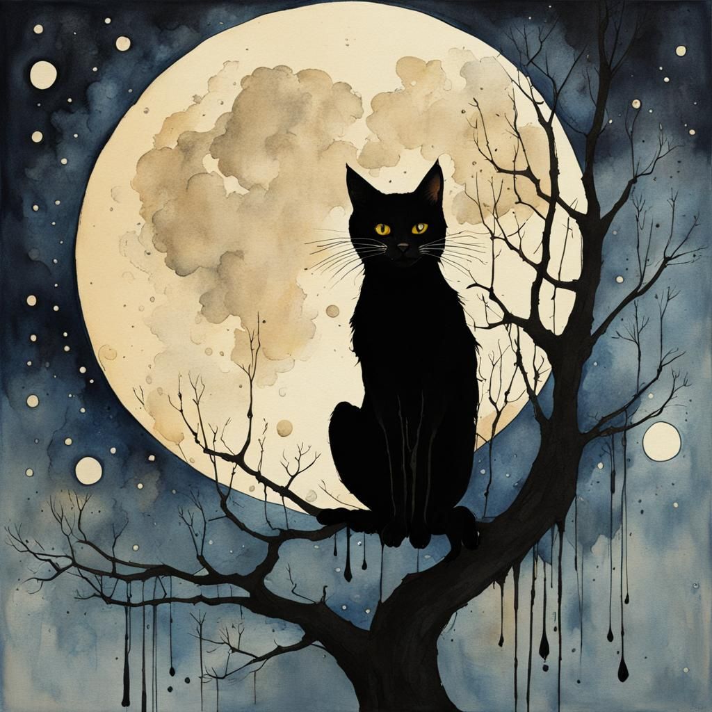 Black cat at night 
  by @Al_in_Tanzania