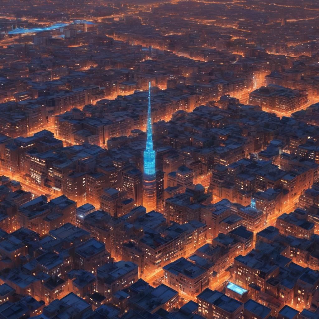Electric Dreamscape Unfolds Over Israel's Vibrant Cityscape