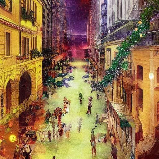 Christmas Tree in Neo-Impressionist Style