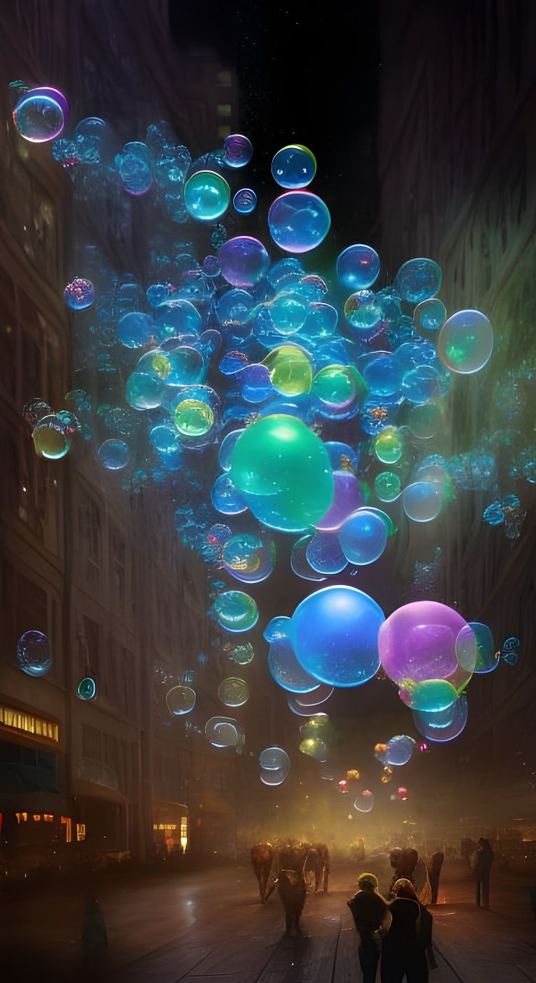 The night when the bubbles appeared  by @Lucy