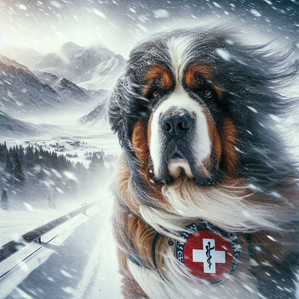 Saint Bernard, medical supply dog