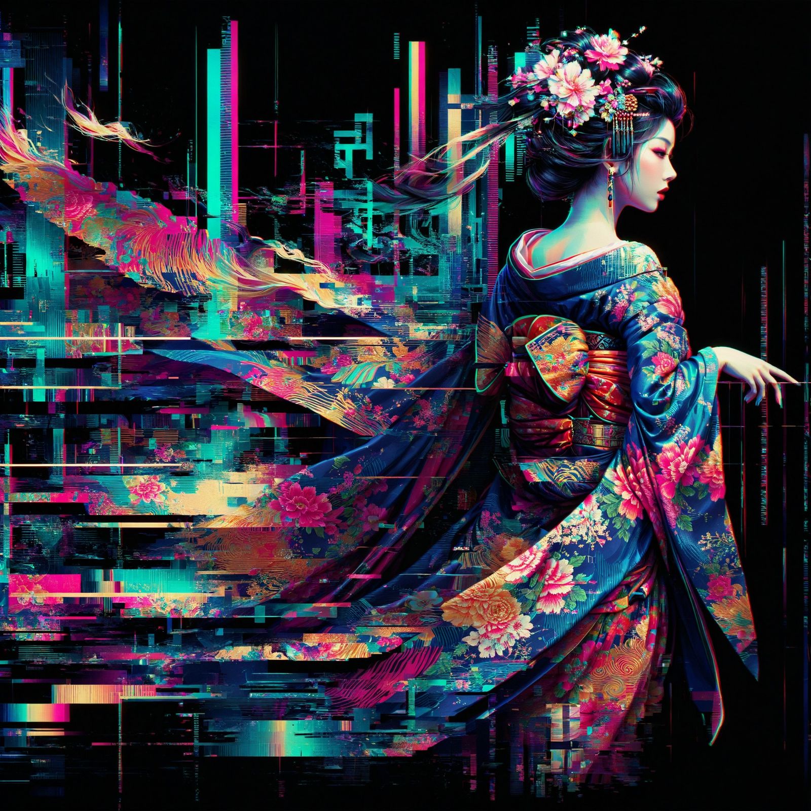 Geisha [Glitch art series]