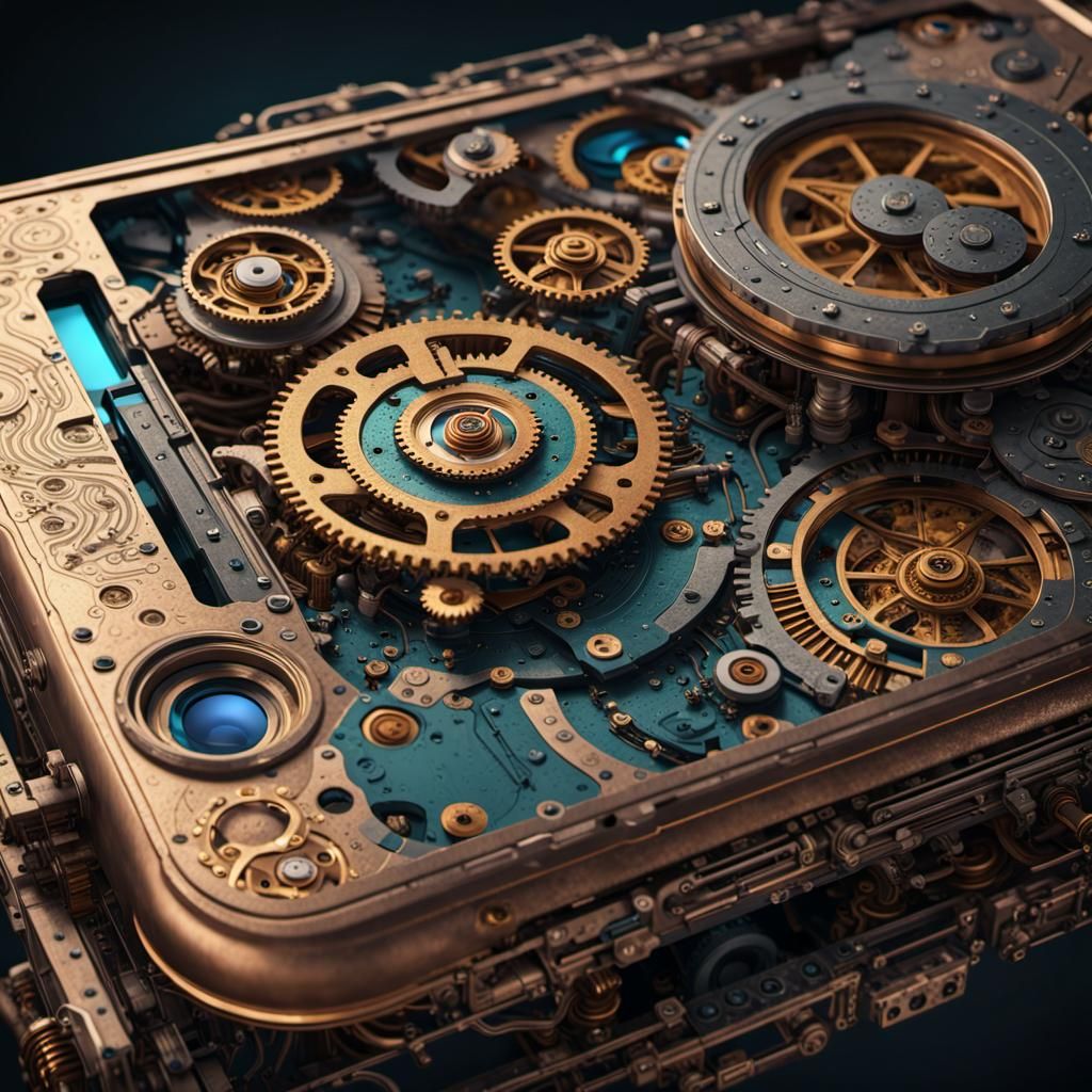 Clockwork phone #3 - AI Generated Artwork - NightCafe Creator