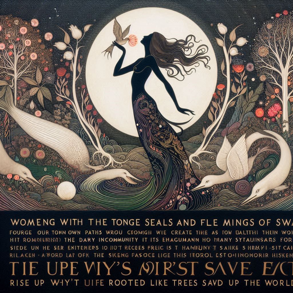 Women with iridescent, seal-like voices and majestic swan wings