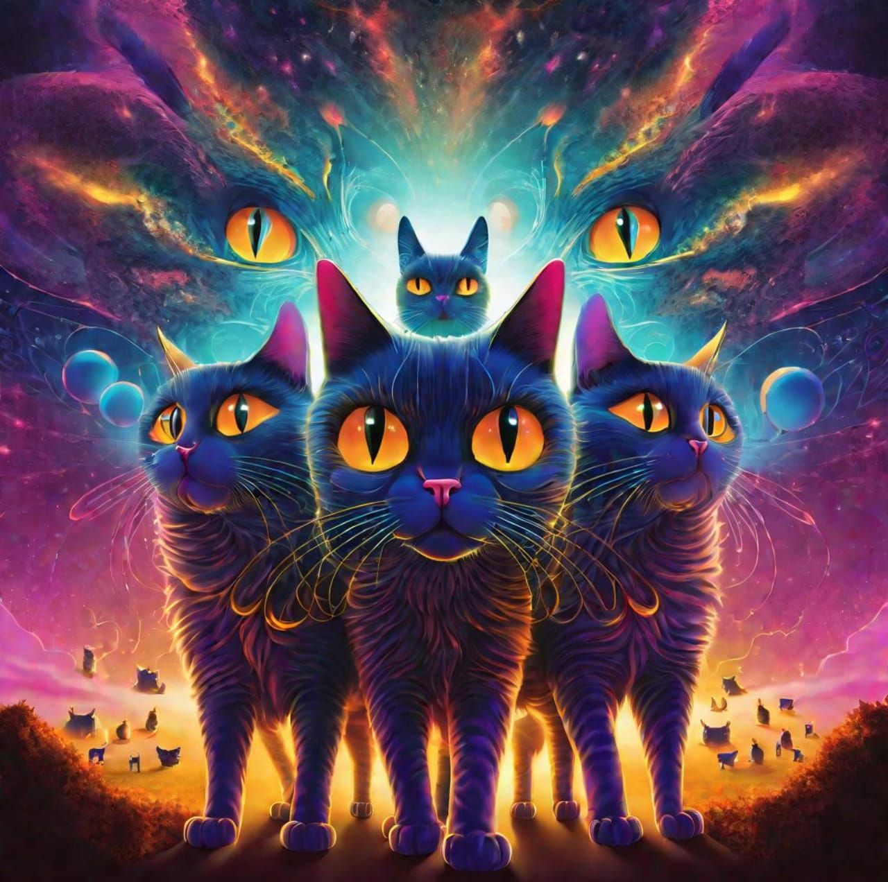Interdimensional cat flock