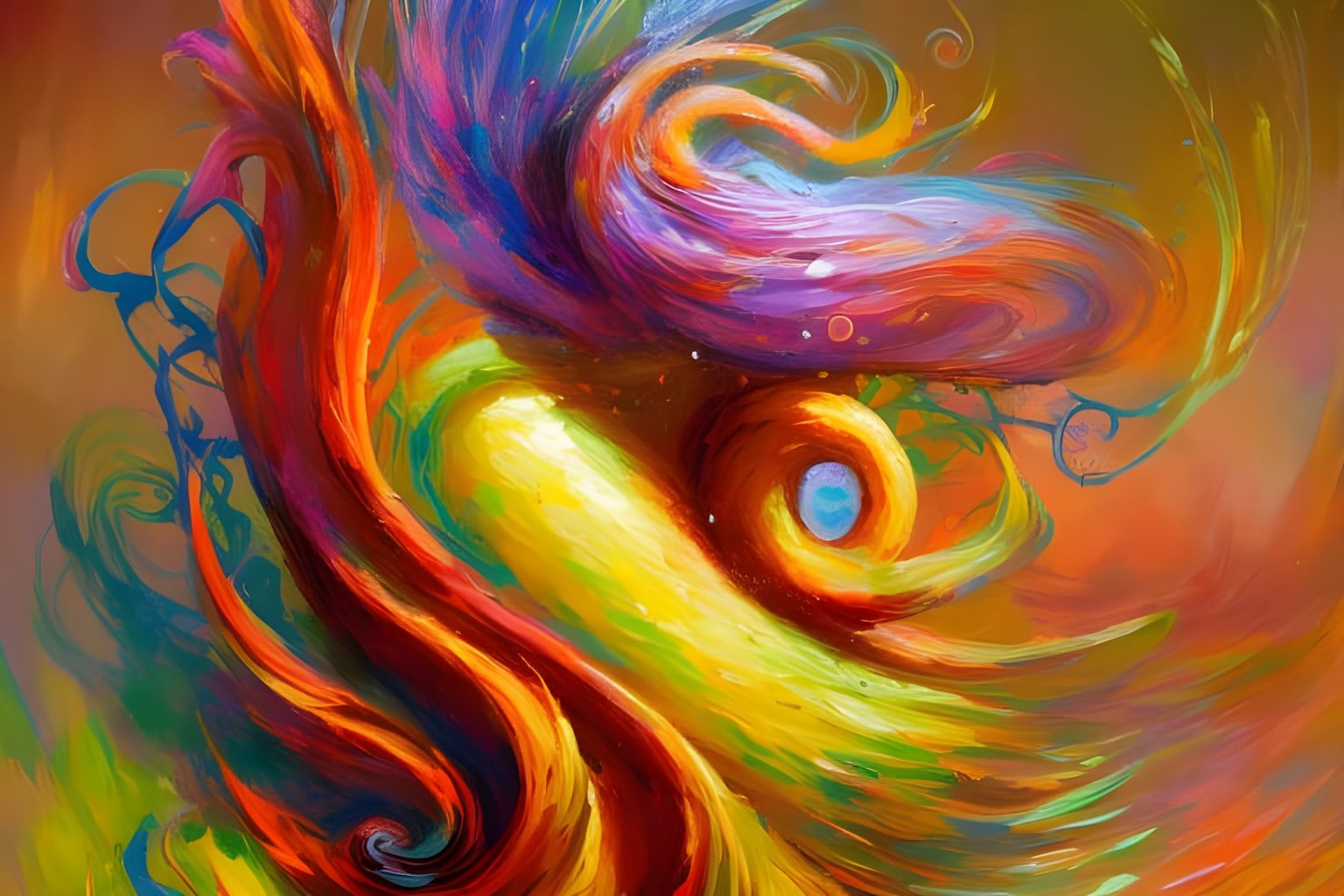 Abstract Impressionist Dr. Seuss Character - AI Generated Artwork ...