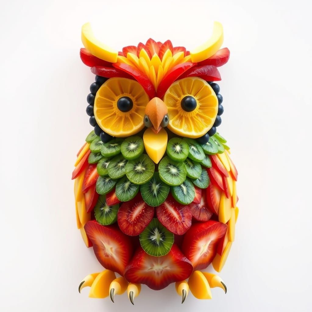 Fruit Owl  by @Foul Rabbit