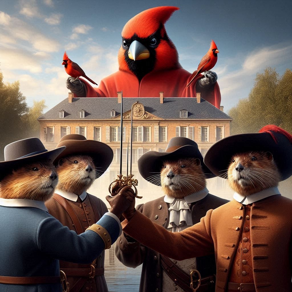 The Muskrateers prepare to take on Cardinal Richelieu