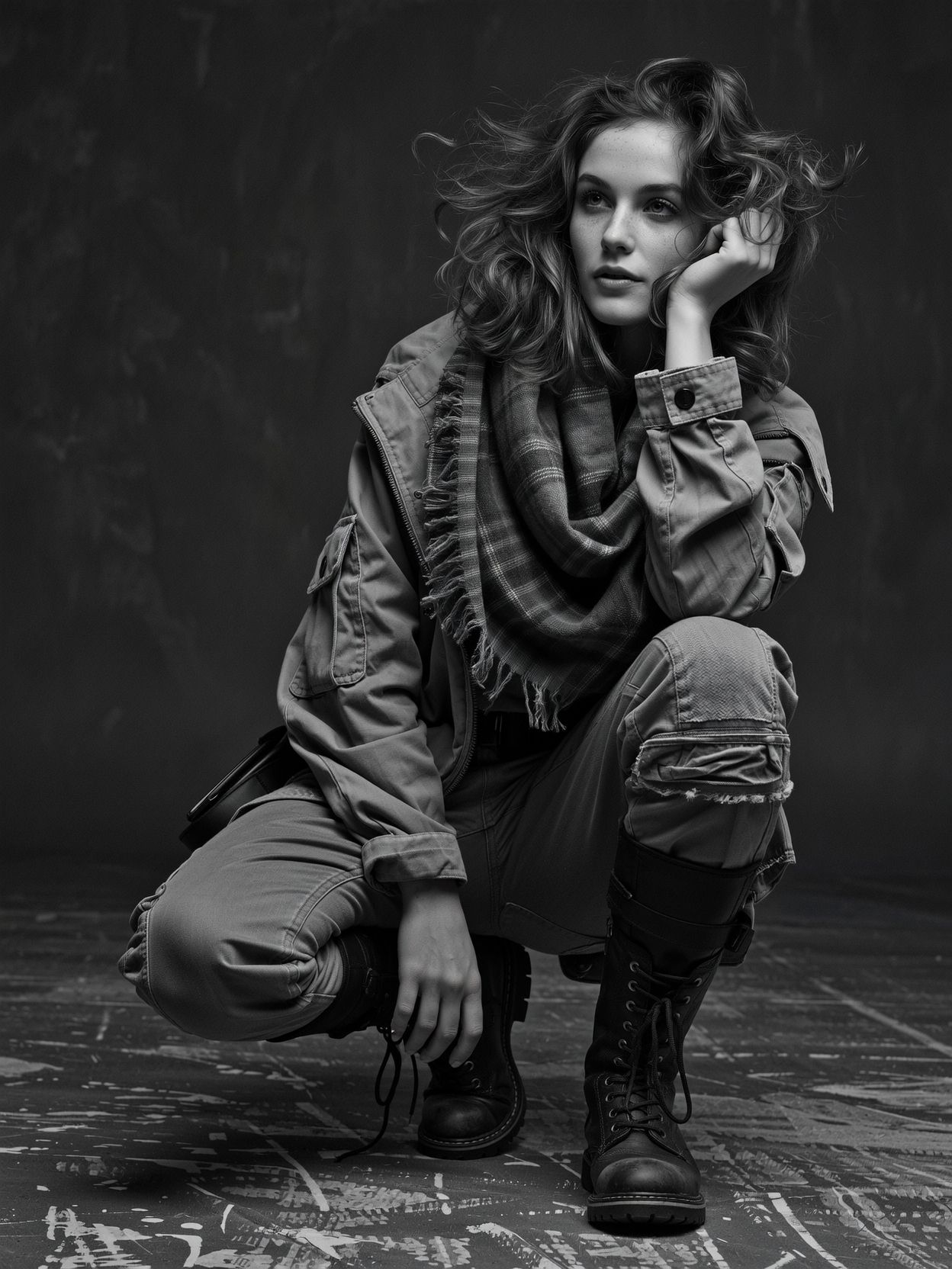 Black and White Survivor Portrait