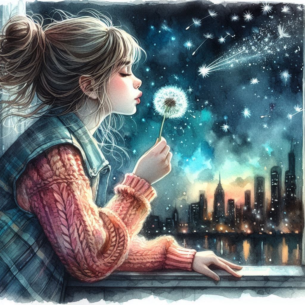 A Silent Wish In the Starry Night (Series of 7)