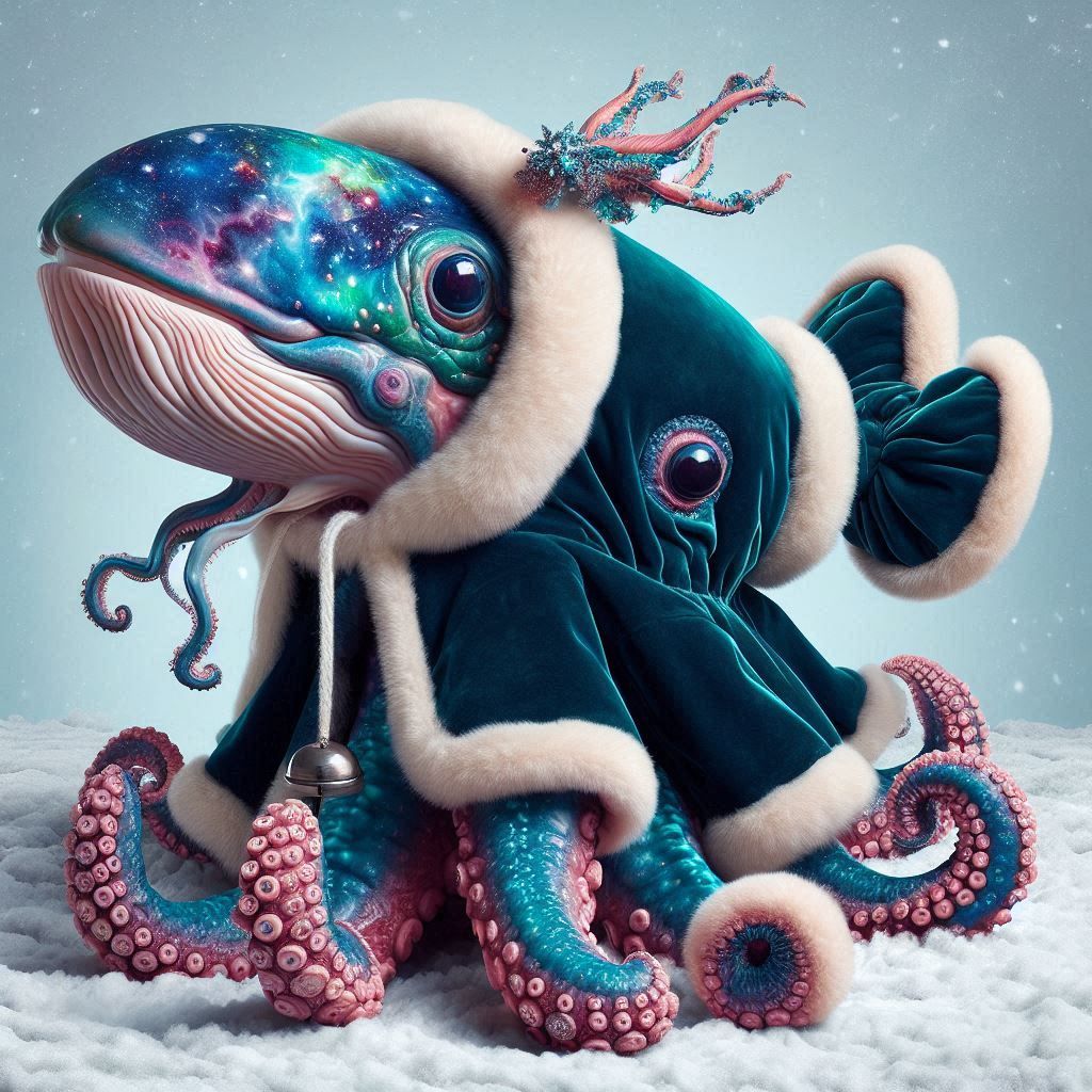 Ośmiornica przebrana za wieloryba