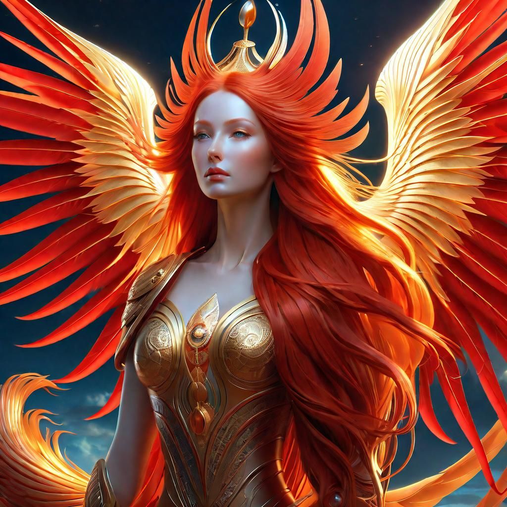Phoenix Angel - AI Generated Artwork - NightCafe Creator