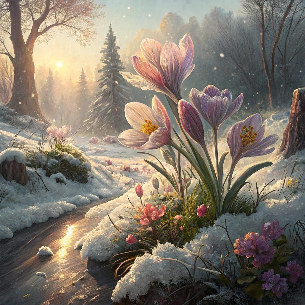 Spring breaks free of winter’s icy grasp   by @Syrinx