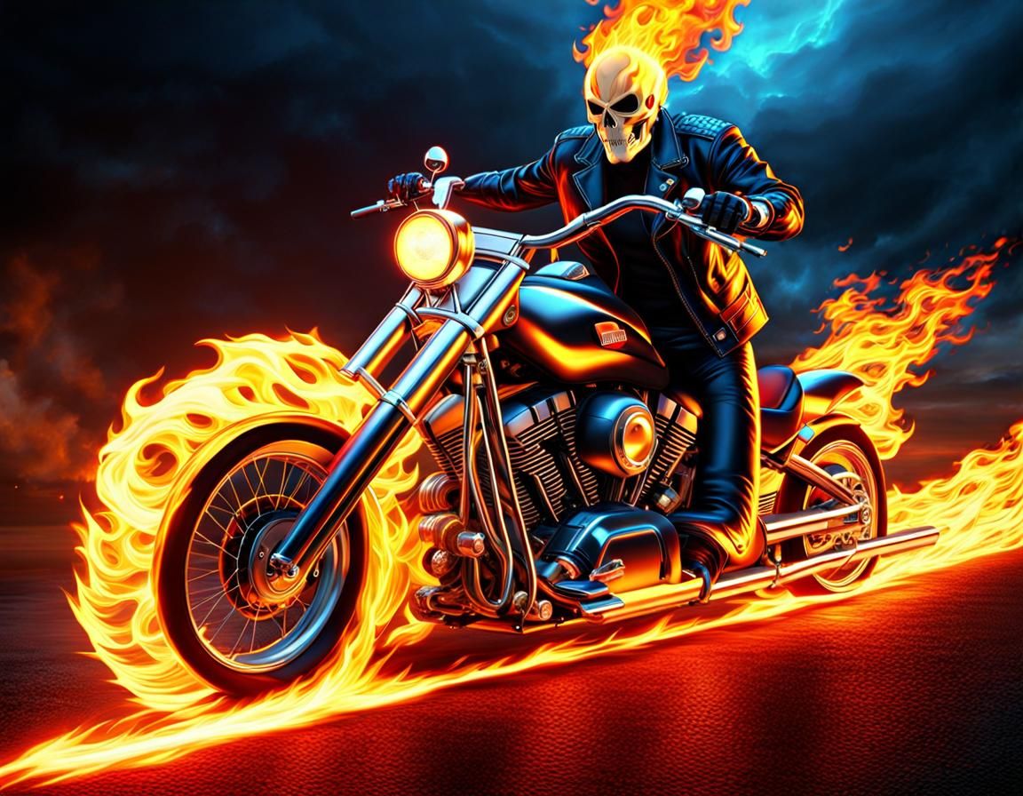 Ghost Rider  by @fiercebearart