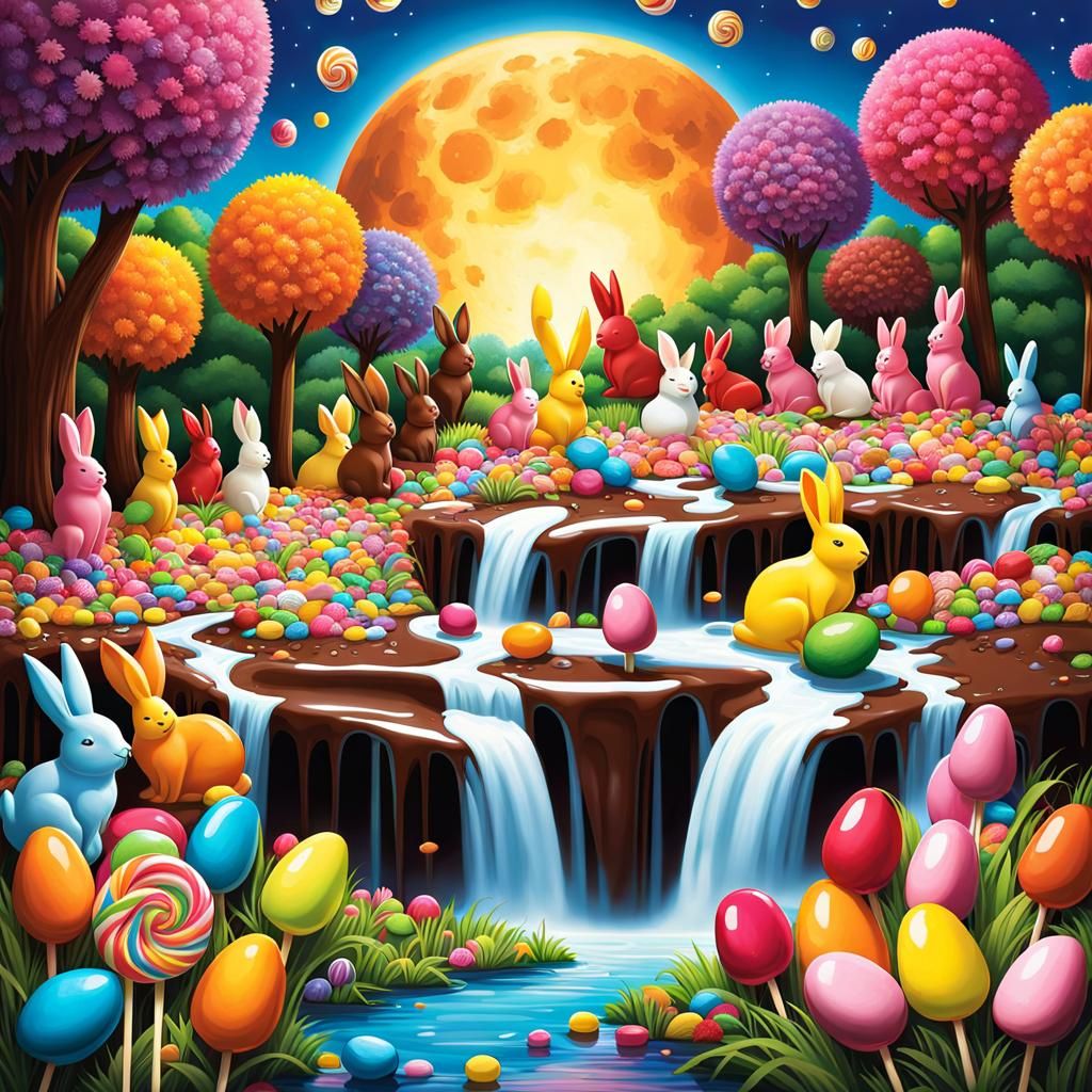 Peep Bunnies Frolicking  by @Mary Wallis