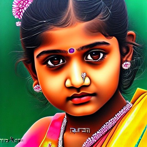 Beautiful Girl By Iruvan Karunakaran - Ai Generated Artwork - Nightcafe 