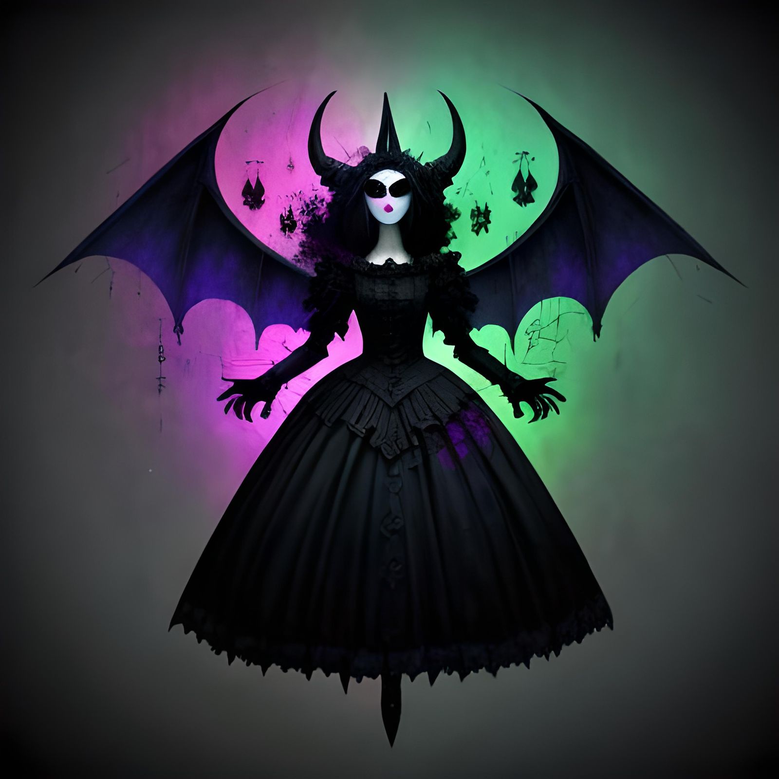 Beautiful Devil gothic art folk art mysterious colorful beautiful ...