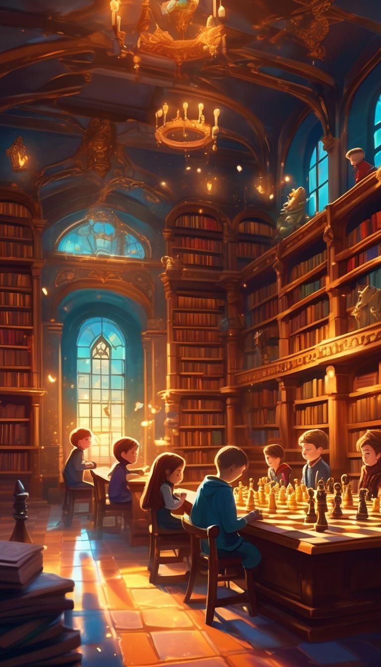 chess in library