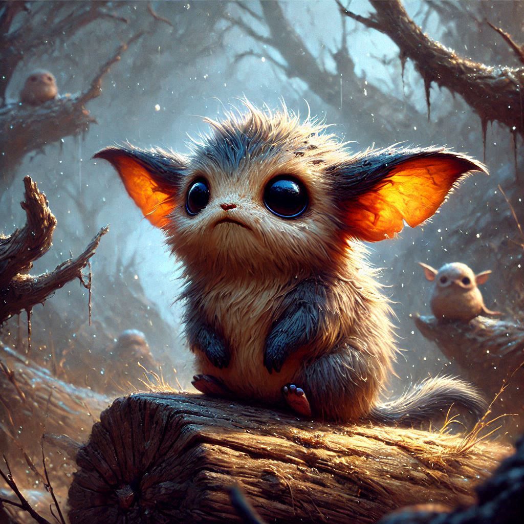 adorable fairy-tale fantasy creature portrait..