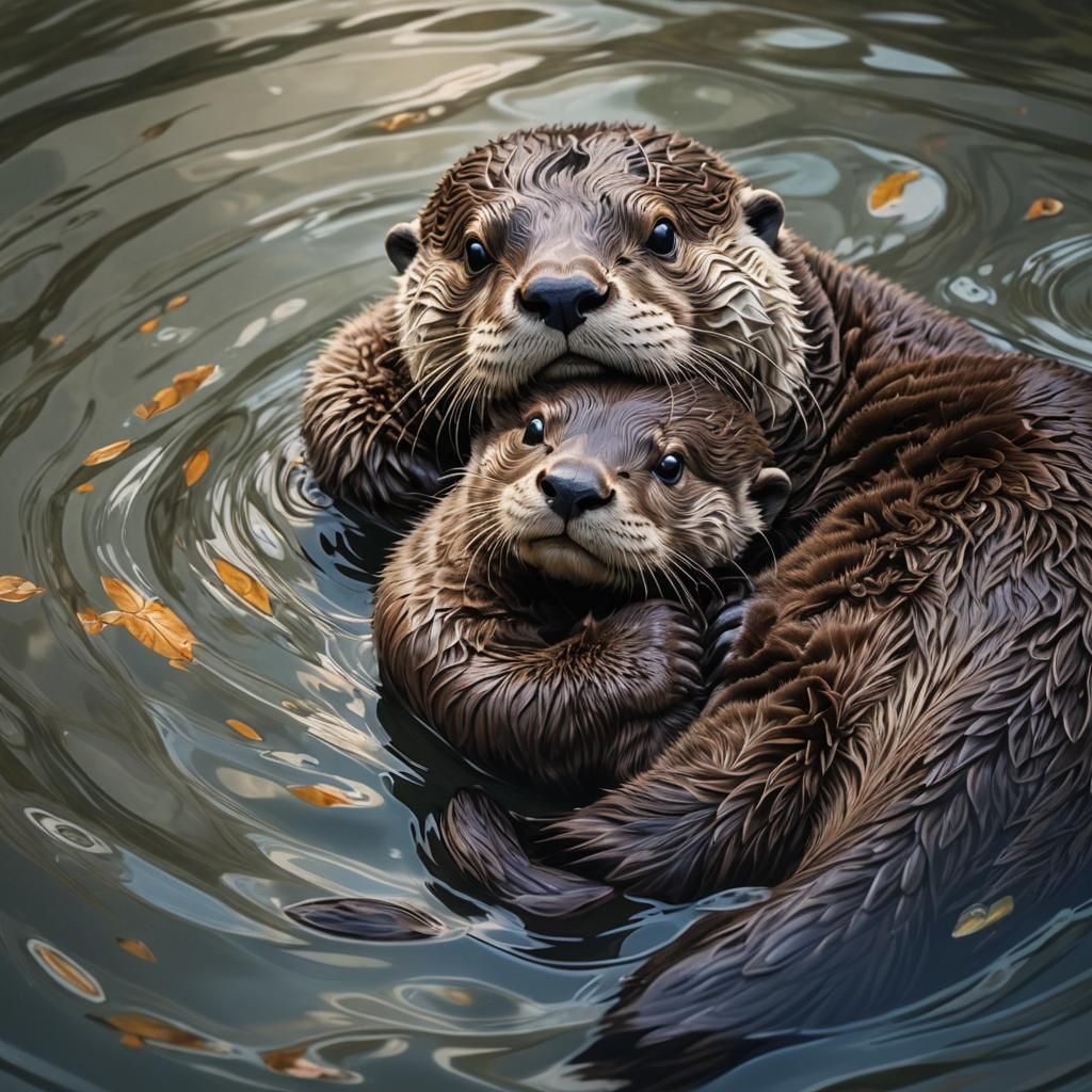 Otters - AI Generated Artwork - NightCafe Creator