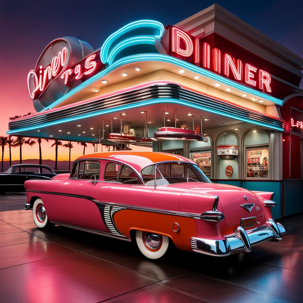 1950s diner - AI Generated Artwork - NightCafe Creator