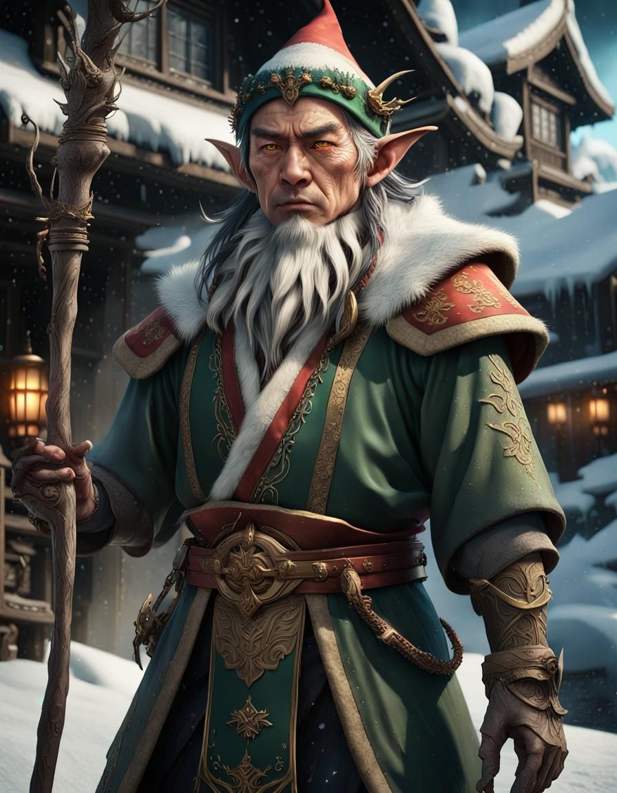 Karōshi - Overworked Japanese Salaryman Elf @ North Pole  by @undefined