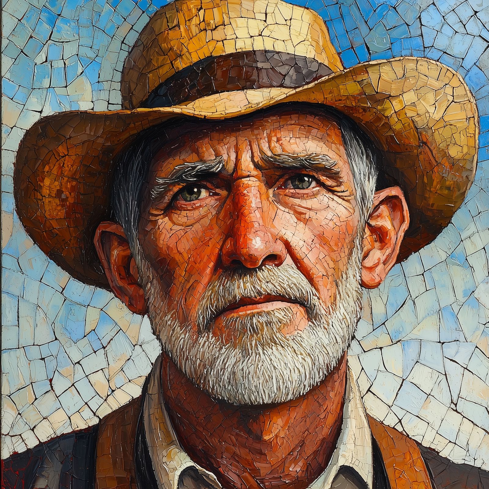 Farmer in Art Deco Style